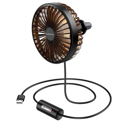 Вентилятор автомобільний Borofone DBF11 three speed (USB-A) Black