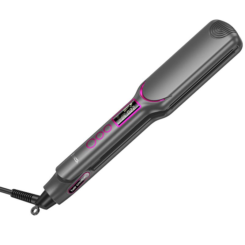 Випрямляч для волосся Hoco HP42 Wide board hair straightener with digital display Gray