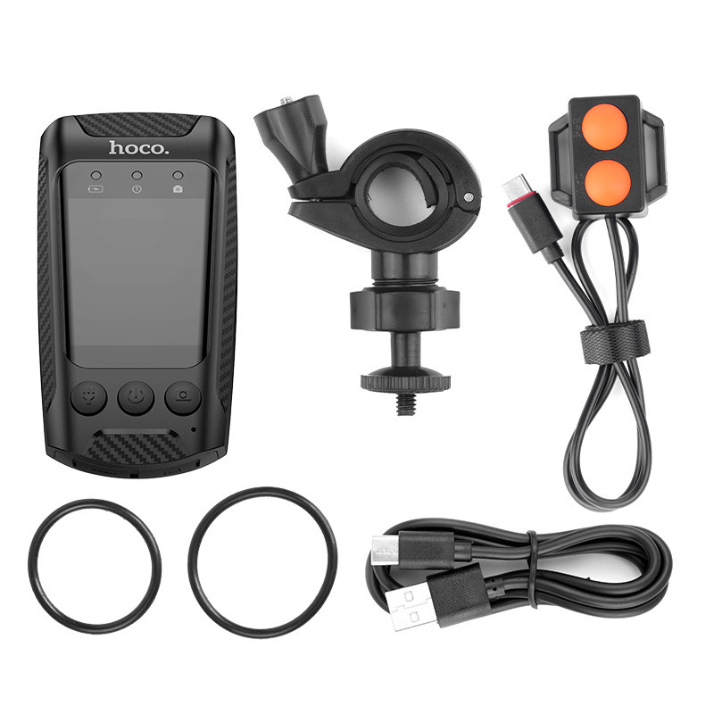 Відеореєстратор Hoco DV104 2-inch display for bike (4K) Black