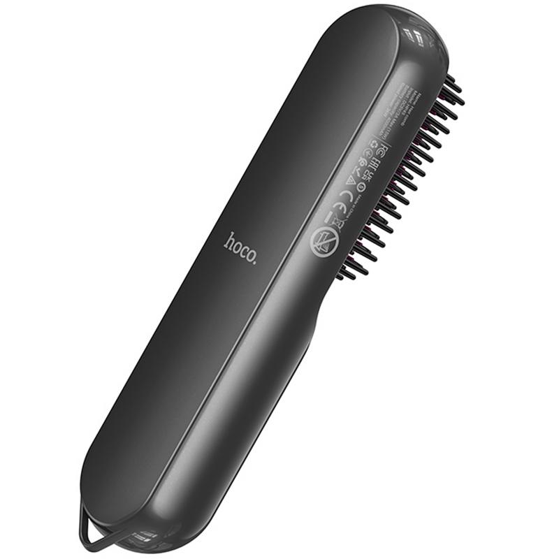 Гребінець-випрямляч Hoco HP45 Heating straight hair comb Gray