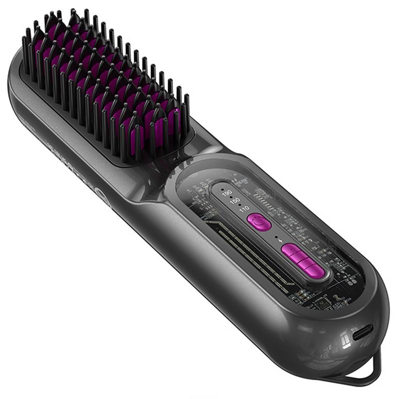 Гребінець-випрямляч Hoco HP45 Heating straight hair comb Gray