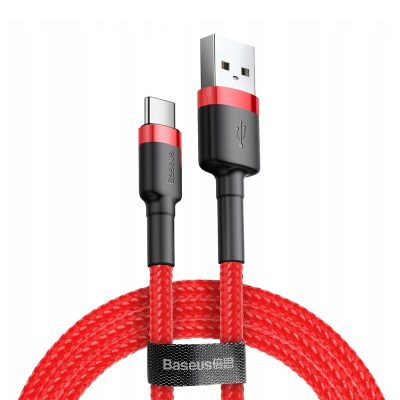 Дата кабель Baseus Cafule USB to USB-C Cable 3 А (1 м) (CATKLF-B)