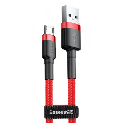 Дата кабель Baseus Cafule USB to Micro-USB Cable 2.4 А (1 м) (CAMKLF-B) Червоний