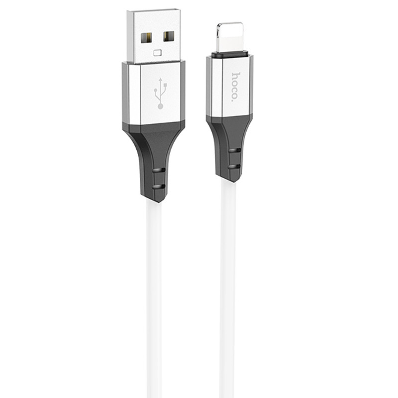 Дата кабель Hoco X86 Spear USB to Lightning (1 м) White