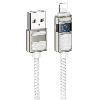 Дата кабель Hoco U137 Line with display USB to Lightning 2.4 А/12W (1.2 м)