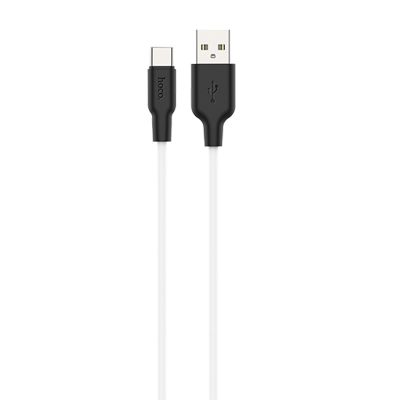 Дата кабель Hoco X21 Plus Silicone USB-C Cable (1 м) Чорний / Білий