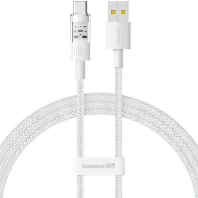 Дата кабель Baseus Gem Fast Charging USB to USB-C 100W (2 м) (P10373002111) Moon White