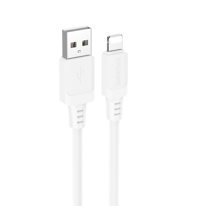 Дата кабель Borofone BX115 Lotto USB to Lightning 2.4 А (1 м) White