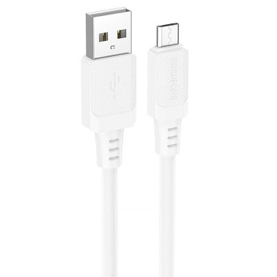 Дата кабель Borofone BX115 Lotto USB to Micro-USB 2.4 А (1 м) White