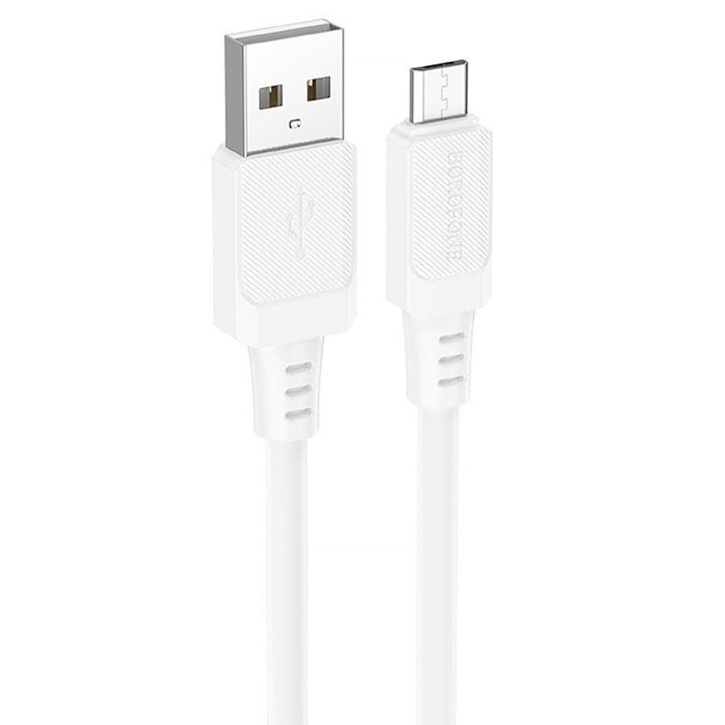 Дата кабель Borofone BX115 Lotto USB to Micro-USB 2.4 А (1 м) White