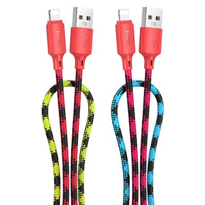 Дата кабель Hoco X116 Meridian USB to Lightning 2.4 А (1 м) Gradient Red Mix