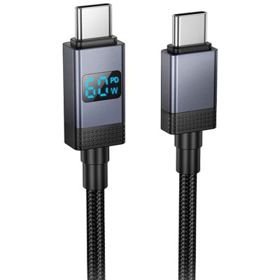 Дата кабель Hoco X118 Generous with display USB-C → USB-C 60W (1 м) Black