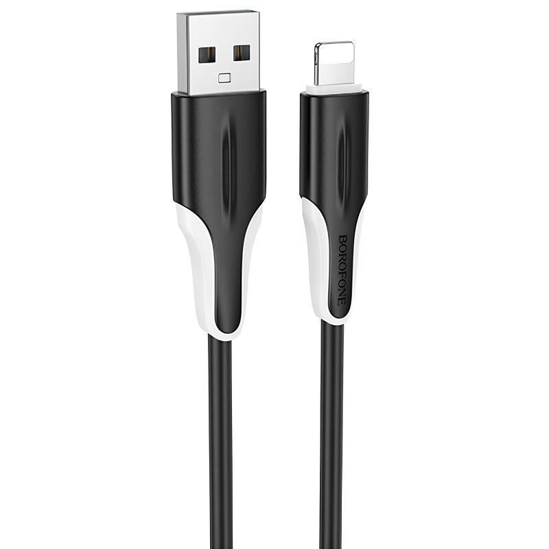 Дата кабель Borofone BX119 USB to Lightning 2.4 А (1 м) Black