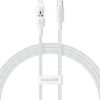 Дата кабель Baseus Gem Fast Charging Type-C to Lightning 20W (2m) (P10373001211-01) Moon White