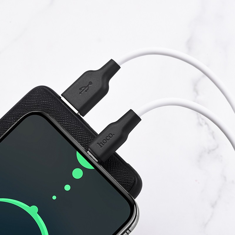 Дата кабель Hoco X21 Plus Silicone USB-C Cable (2 м) Чорний / Білий