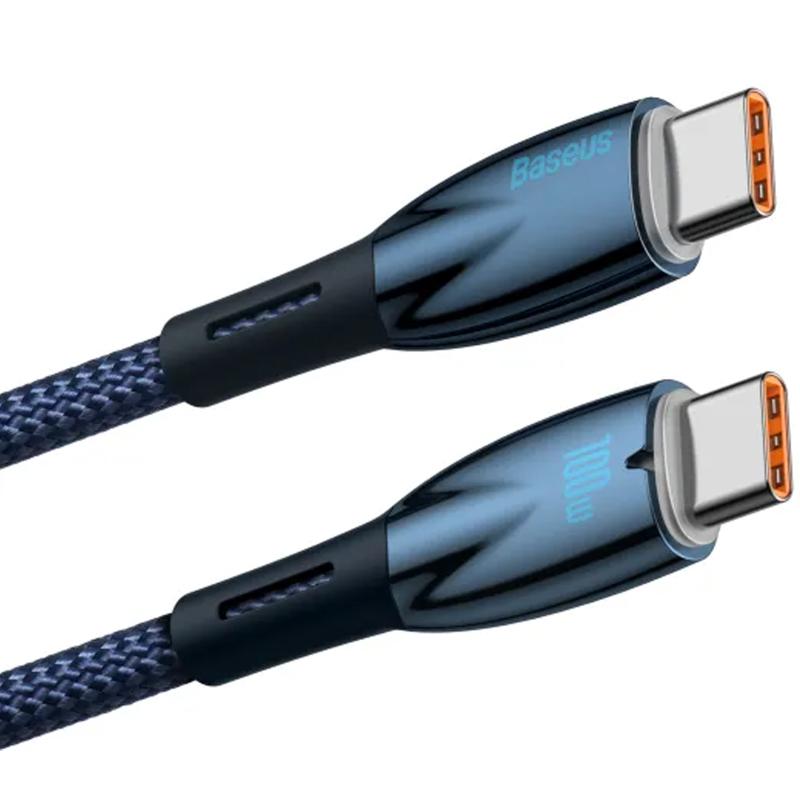 Дата кабель Baseus Glimmer Series Fast Charging USB-C → USB-C 100W 1 м (CADH00070)