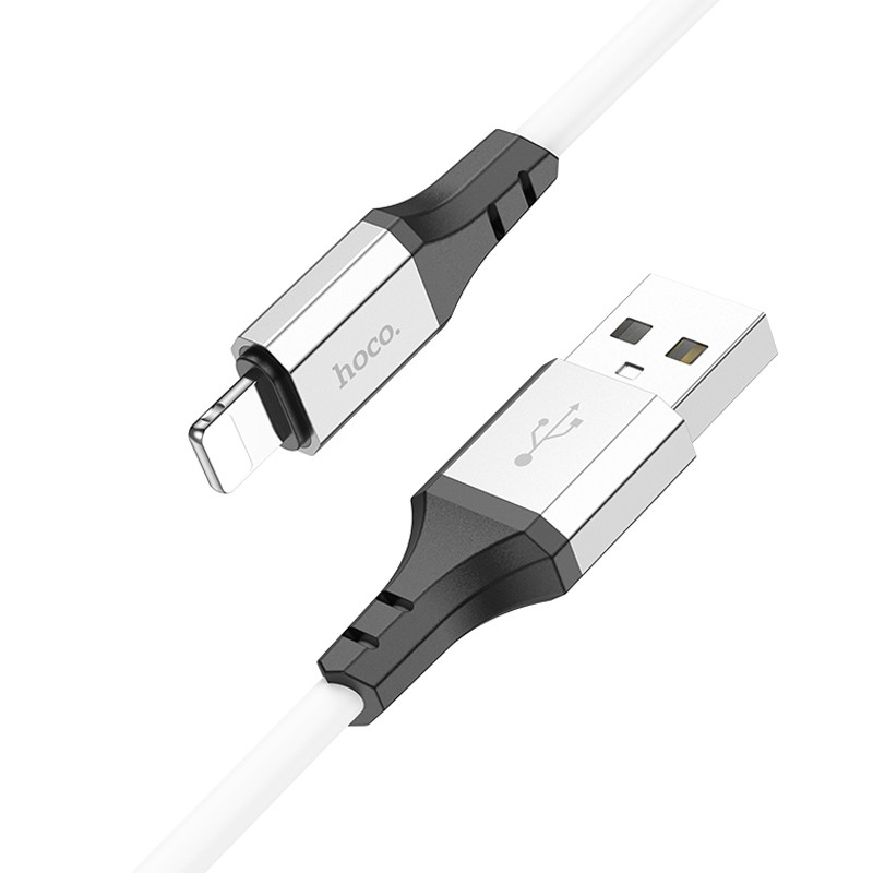 Дата кабель Hoco X86 Spear USB to Lightning (1 м) White
