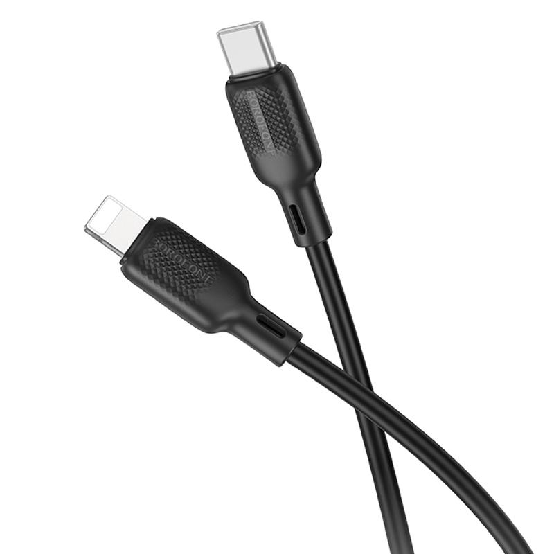 Дата кабель Borofone BX113 Lenny USB-C → Lightning 27W (3 м) Black