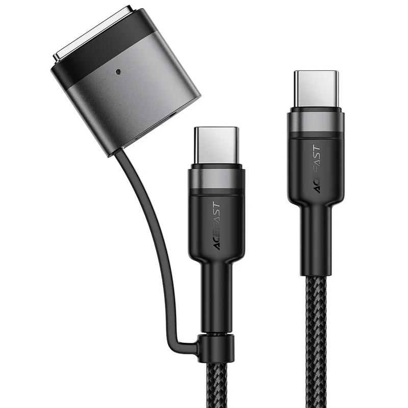 Дата кабель Acefast C22-05 2in1 USB-C → USB-C 240W/MAG3 140W (1.2 м) Black