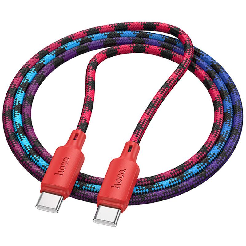 Дата кабель Hoco X116 Meridian USB-C → USB-C 60W (1 м) Gradient Red Mix