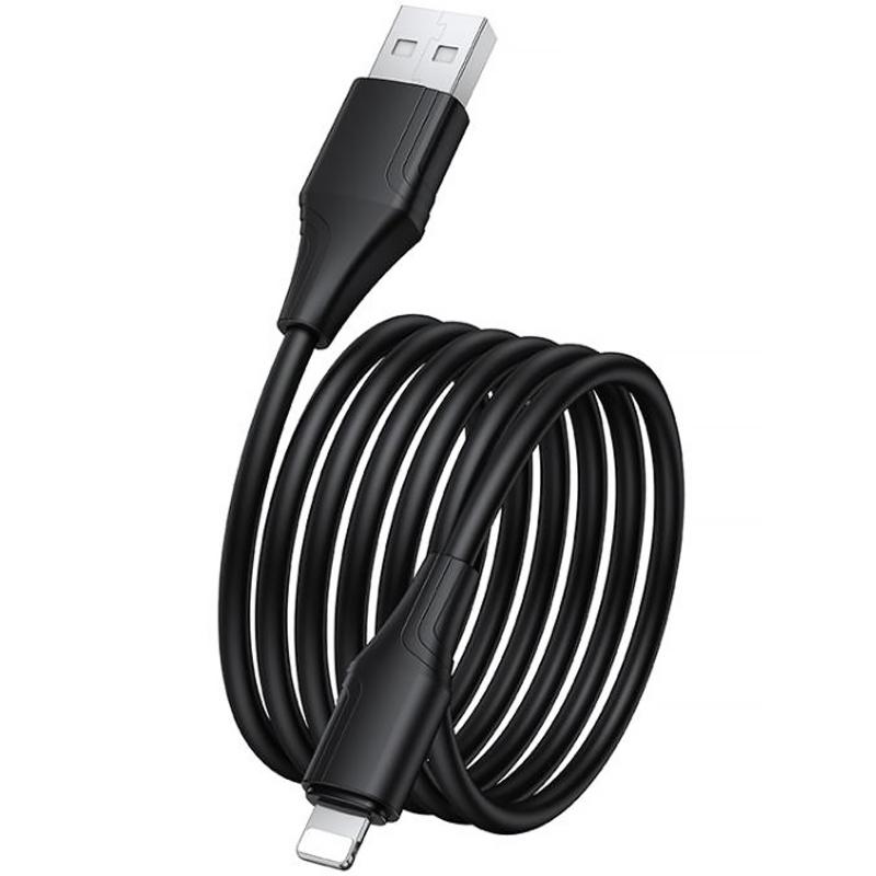 Дата кабель Hoco X124 Bien silicone USB to Lightning 2.4 А (1 м)