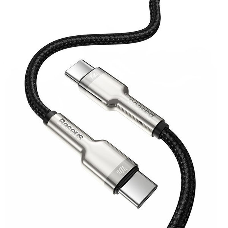 Дата кабель Baseus Cafule Metal USB-C → USB-C 100W (1 м) (CATJK-C)