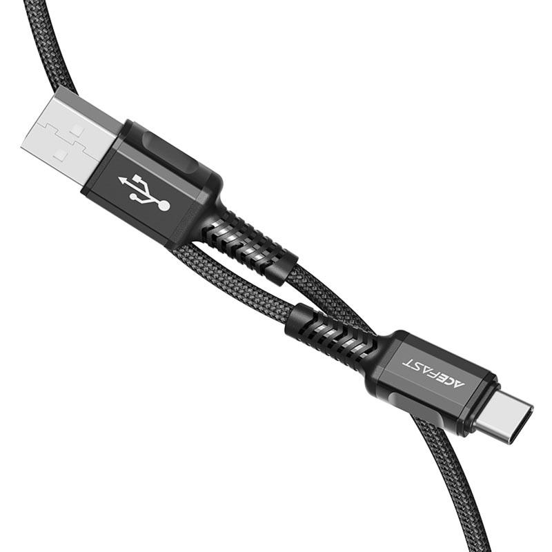 Дата кабель Acefast C1-04 USB to USB-C 3 А (1.2 м) Black
