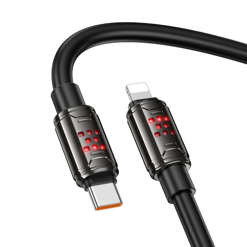 Дата кабель Hoco U143 Joy USB-C → Lightning 27W (1.2 м) Black