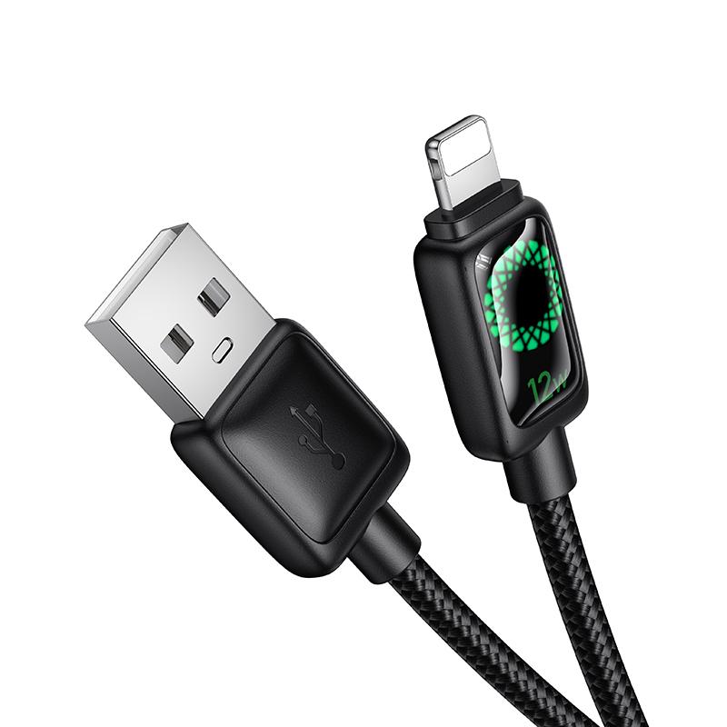 Дата кабель Hoco U146 Mundo USB to Lightning 12W (1.2 м) Black