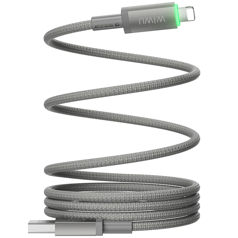 Дата кабель WIWU C081 Maglink USB to Lightning 12W (1 м) Grey