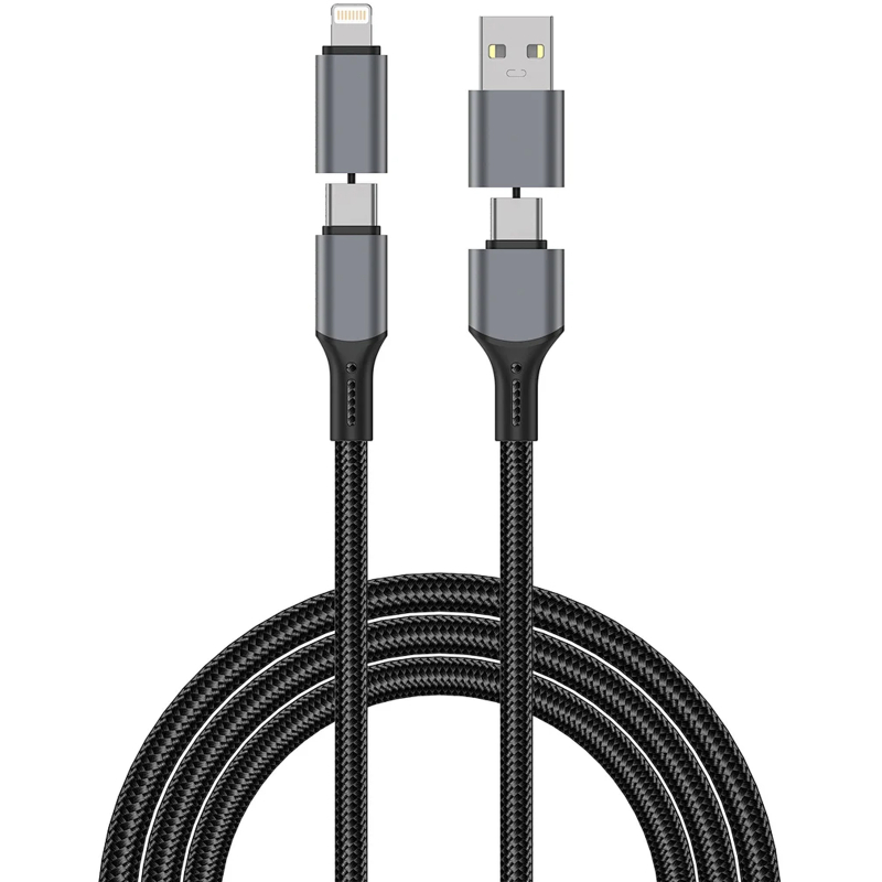 Дата кабель WIWU C077 Cyberlink USB-C → Lightning 27W (1 м) Silver