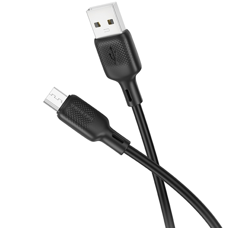 Дата кабель Borofone BX113 Lenny USB to Micro-USB 2.4 А (2 м) Black