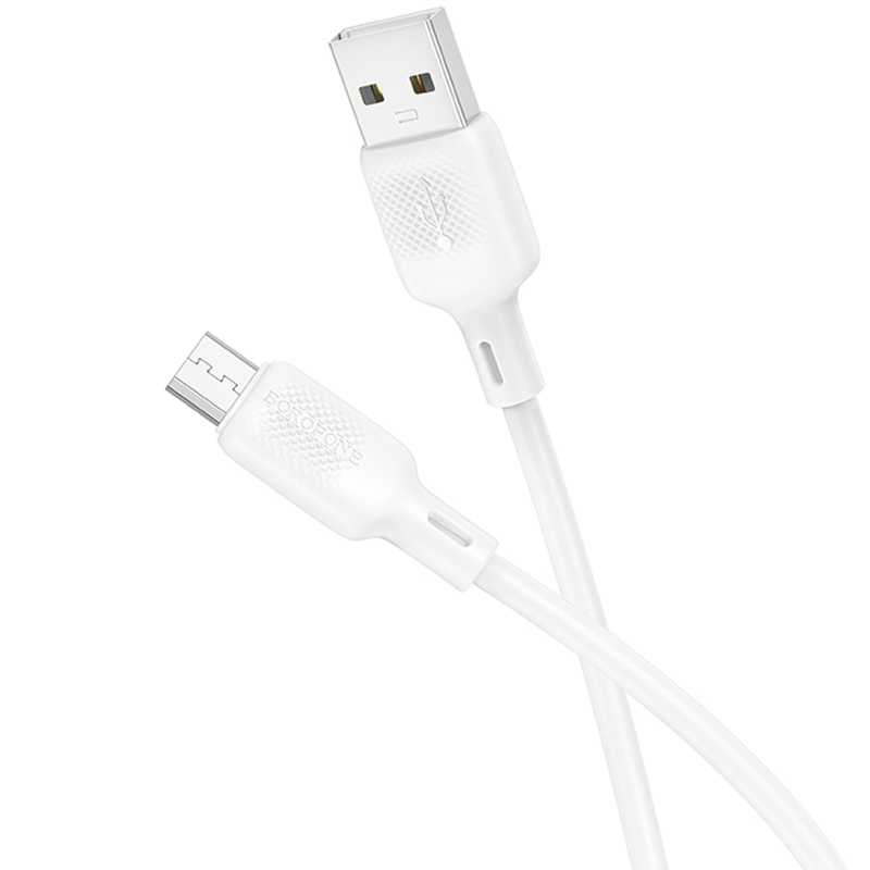 Дата кабель Borofone BX113 Lenny USB to Micro-USB 2.4 А (1 м) White