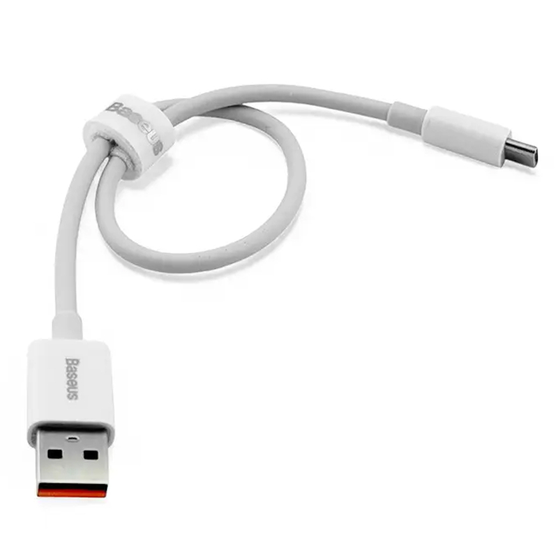 Дата кабель Baseus Superior Series Fast Charging USB to USB-C 100W (0.25 м) (P10320102) Moon White