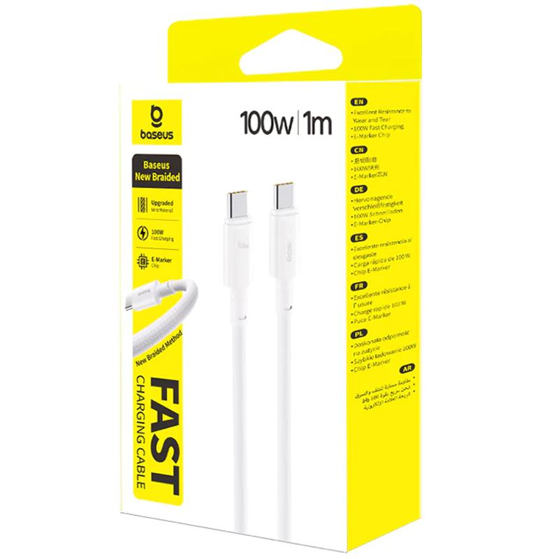 Дата кабель Baseus Braided USB-C → USB-C 100W (1 м) (E0426)