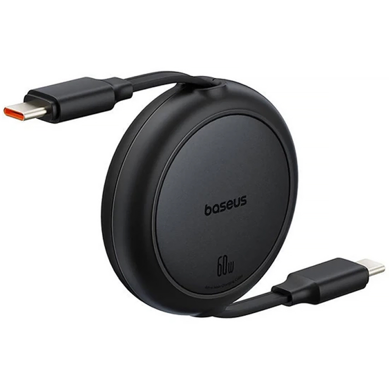 Дата кабель Baseus Free2Pull Mini Retractable USB-C → USB-C 60W (1 м) (P10364500) Cluster Black