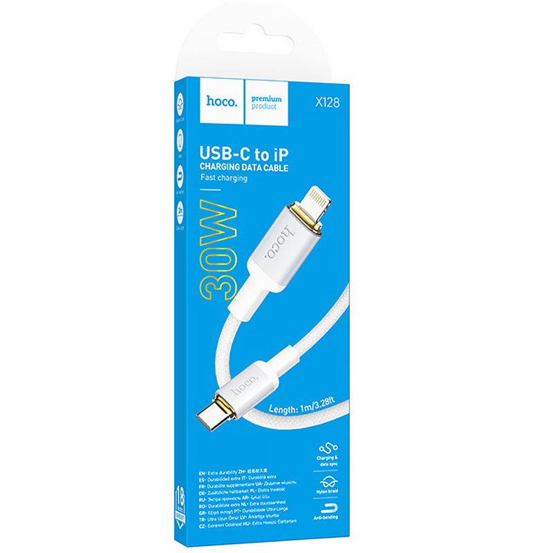 Дата кабель Hoco X128 Benefit USB-C → Lightning 30W (1 м)