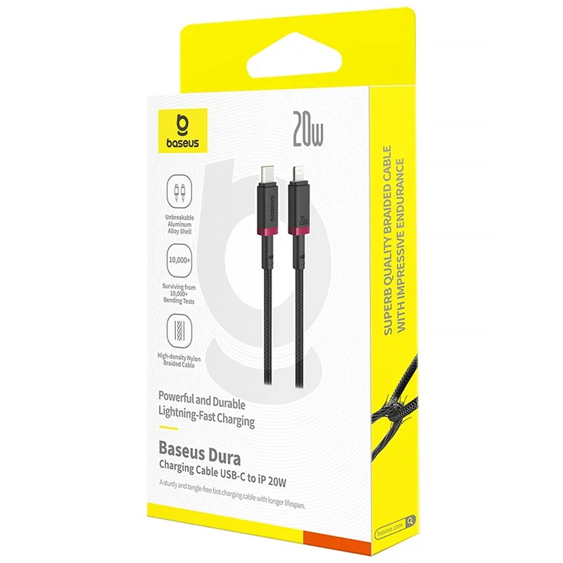 Дата кабель Baseus Dura Series Fast Charging USB-C → Lightning 20W (2 м) (CB000123)