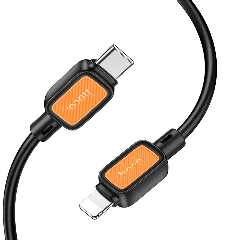 Дата кабель Hoco X108 Benefit 27W USB-C → Lightning (1 м) Black