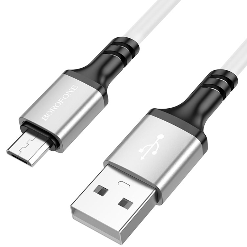 Дата кабель Borofone BX83 Famous USB to Micro-USB 2.4 А (1 м)