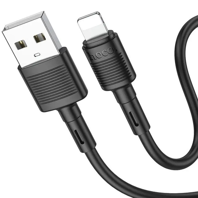 Дата кабель Hoco X83 Victory USB to Lightning (1 м) Black