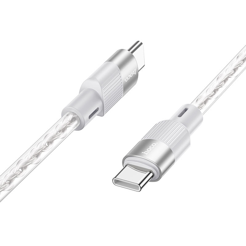 Дата кабель Hoco X99 Crystal Junction USB-C → USB-C 60W (1 м) Gray