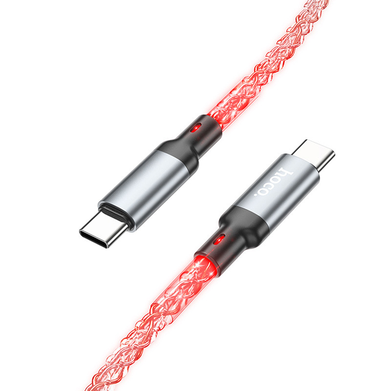 Дата кабель Hoco U112 Shine USB-C → USB-C 60W (1 м) Gray