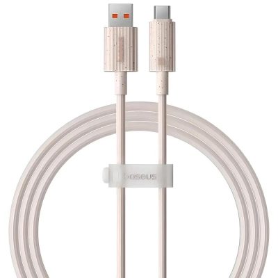 Дата кабель Baseus Habitat Series Fast Charging USB to Type-C 100W (2m) (P1036020) Wheat Pink