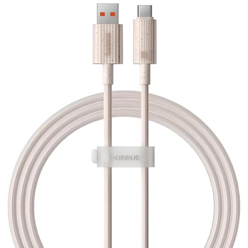 Дата кабель Baseus Habitat Series Fast Charging USB to USB-C 100W (2 м) (P1036020) Wheat Pink