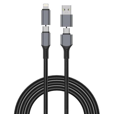 Дата кабель WIWU C085 Raptor Pro 4in1 USB-C to USB/USB-C → Lightning 240W (1.2 м) Black