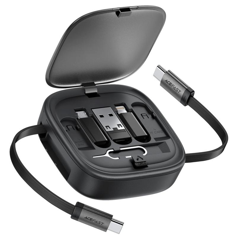 Дата кабель Acefast J3 box 5-in-1 60W (0.95 м) Black