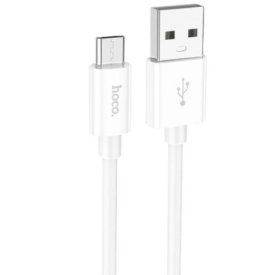 Дата кабель Hoco X87 Magic silicone USB to Micro-USB (1 м) White