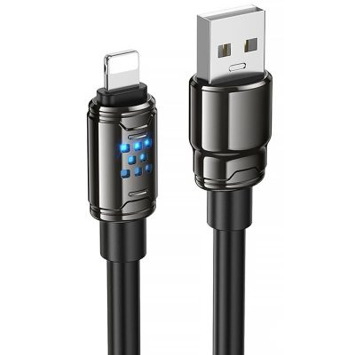 Дата кабель Hoco U143 Joy USB to Lightning 2.4 А (1.2 м) Black