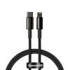 Дата кабель Baseus Tungsten Gold Type-C to Lightning PD 20W (1m) (CATLWJ) Чорний